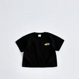 Cars Embroidery Cotton Tee | Black