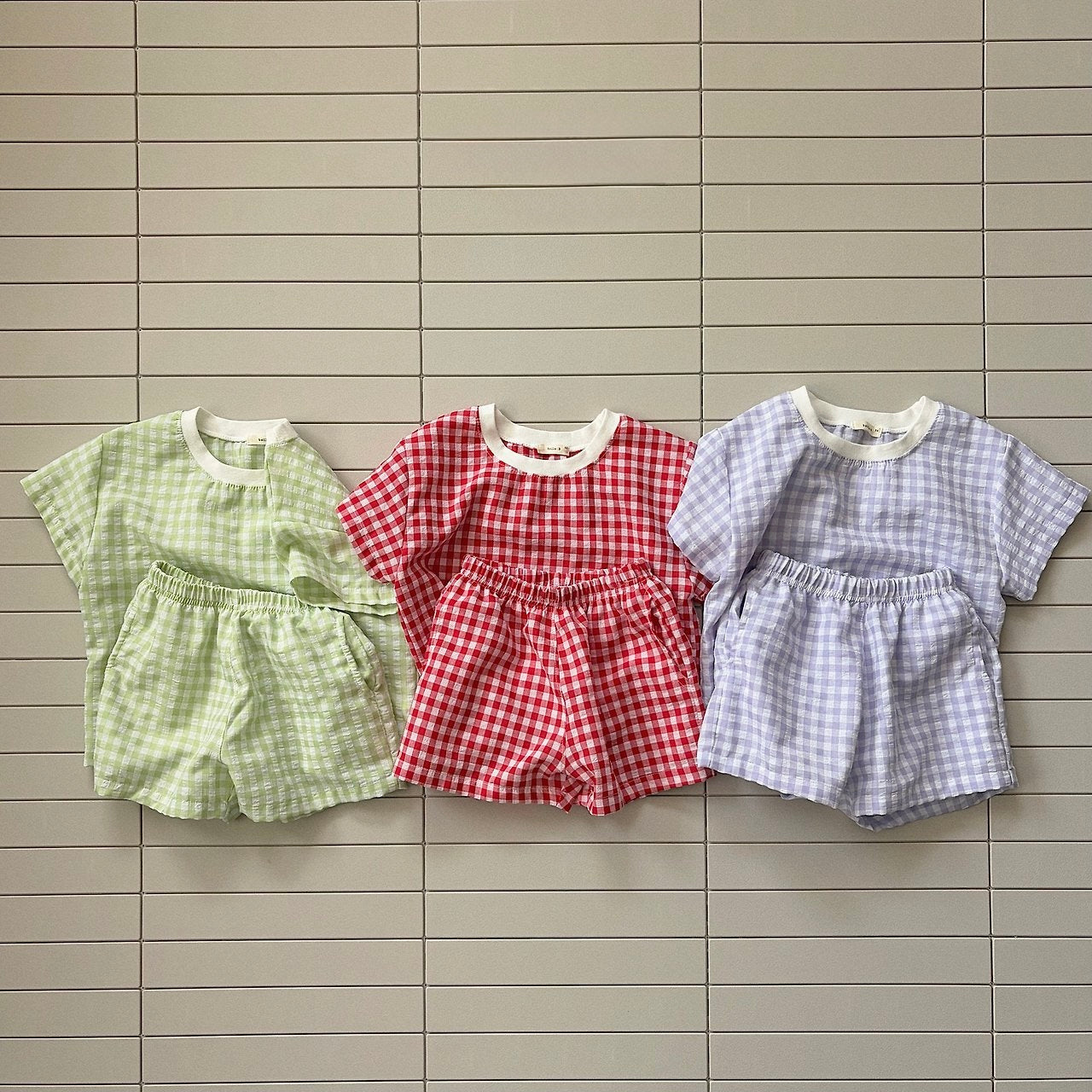 Kid's Checkered Set | 3 Colors
