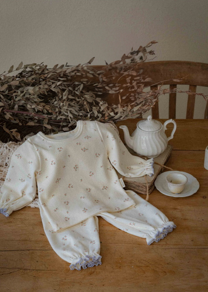 Baby Floral Set | Cream