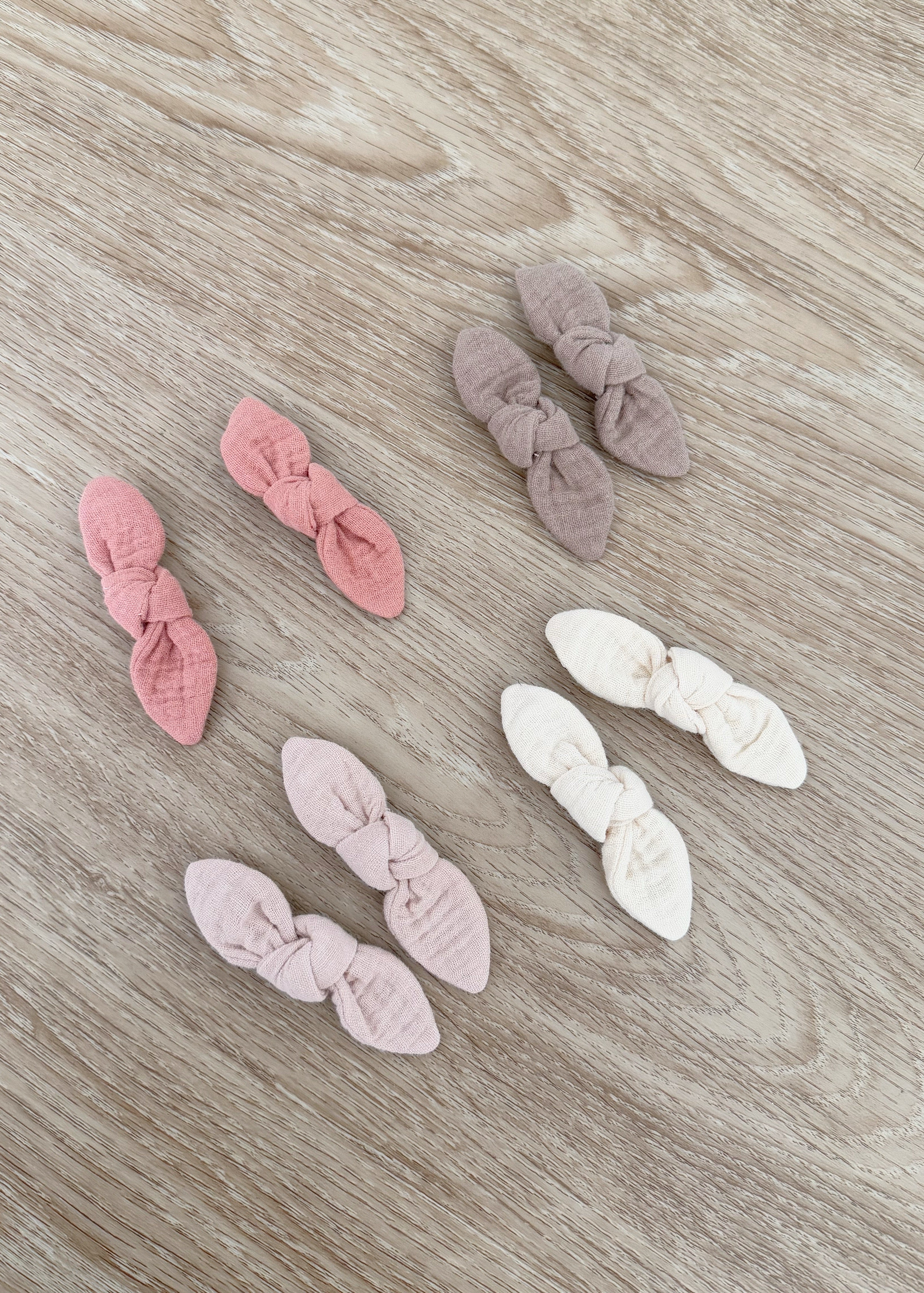 Gauze Bow Clip | Set of 2