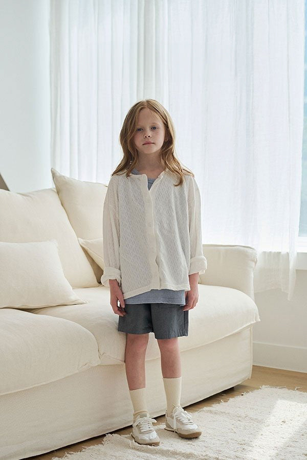 Eyelet Cardigan | Ivory