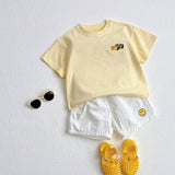 Cars Embroidery Cotton Tee | Yellow