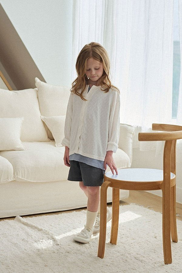 Eyelet Cardigan | Ivory
