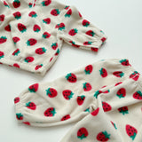 Strawberry Fleece Set | Cream