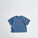 Cars Embroidery Cotton Tee | Blue