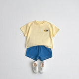 Cars Embroidery Cotton Tee | Yellow