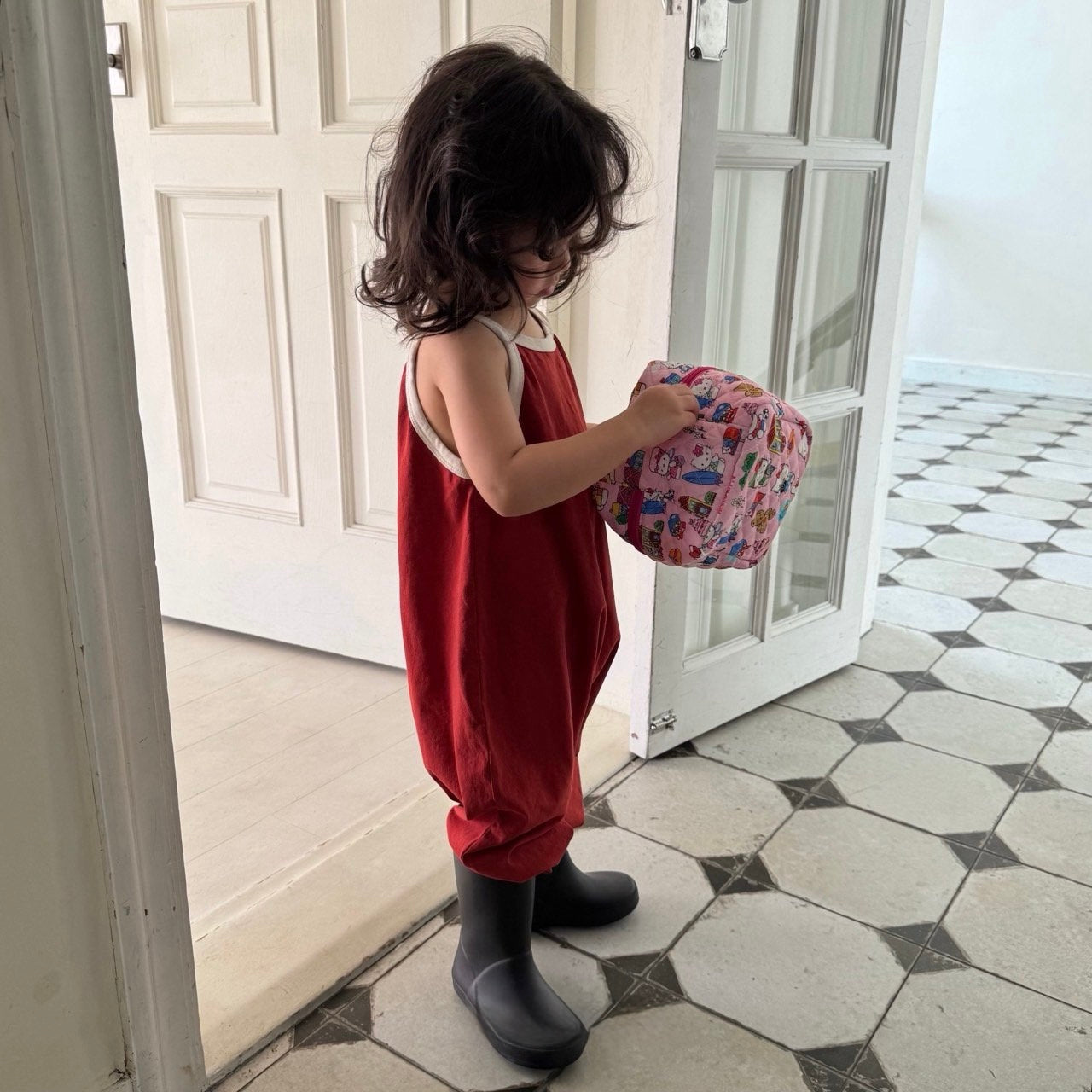 Kid's Playsuit - Red