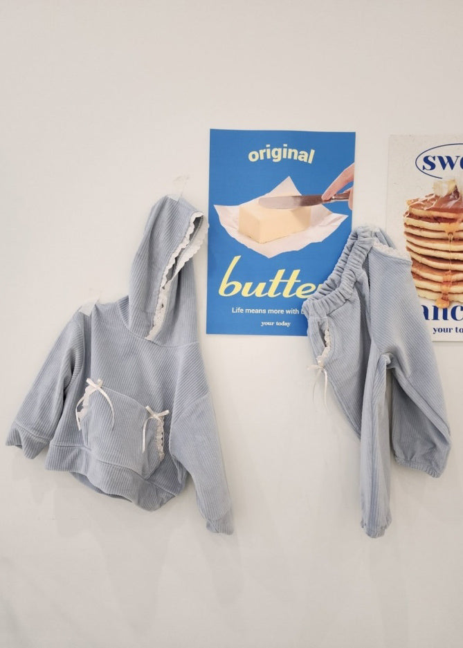Velour Ribbon Set | Blue