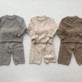 Kid's Knit Co-Ord Set - Grey