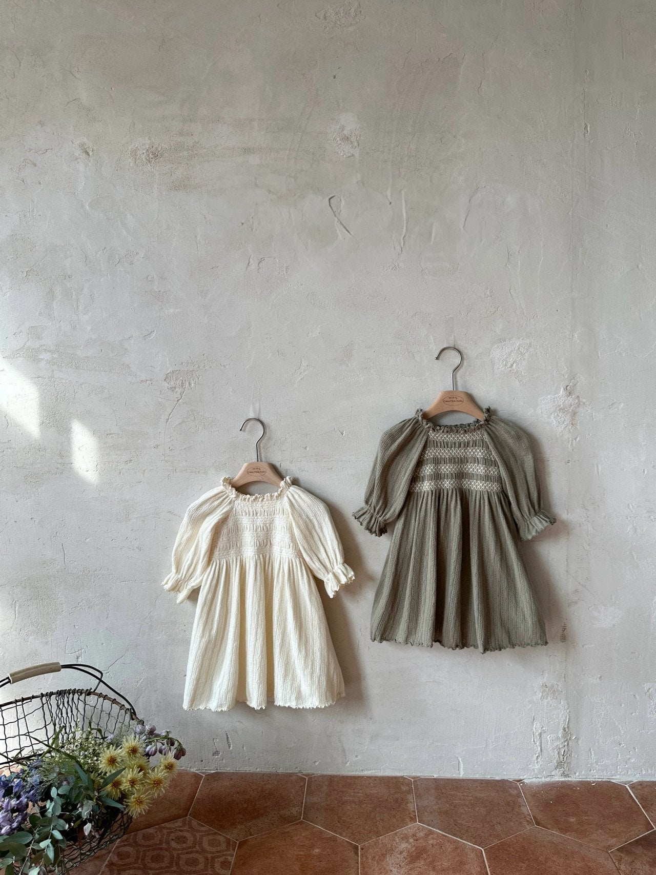 Emily Smocked Dress | Cream