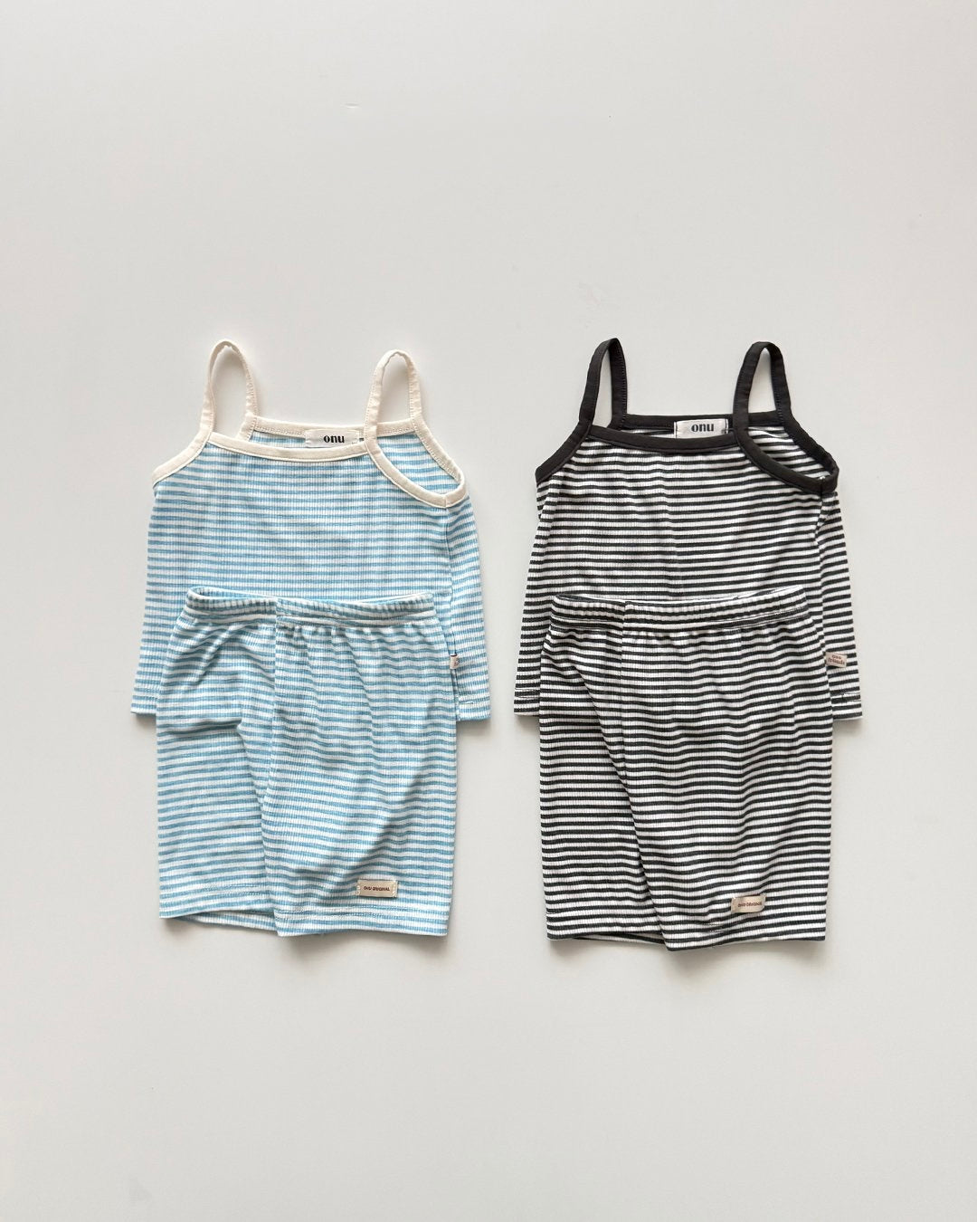 Kid's Striped Ribbed Set | 2 Colors