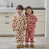 Strawberry Fleece Set | Cream