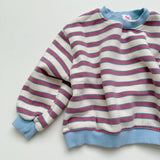 Striped Fleece Sweatshirt | Blue