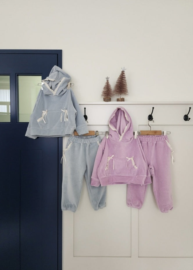 Velour Ribbon Set | Blue