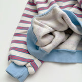 Striped Fleece Sweatshirt | Blue