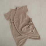 Newborn Kimono + Hat Set | Brown