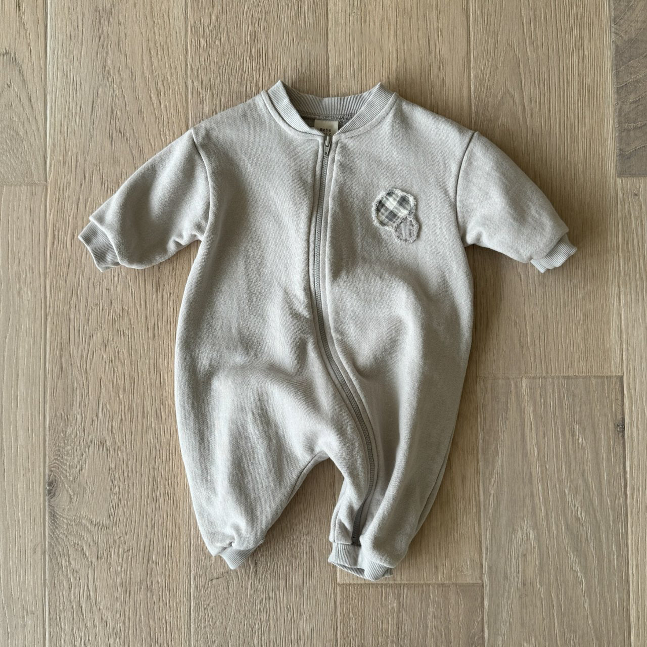 Circle Zip Romper | Grey