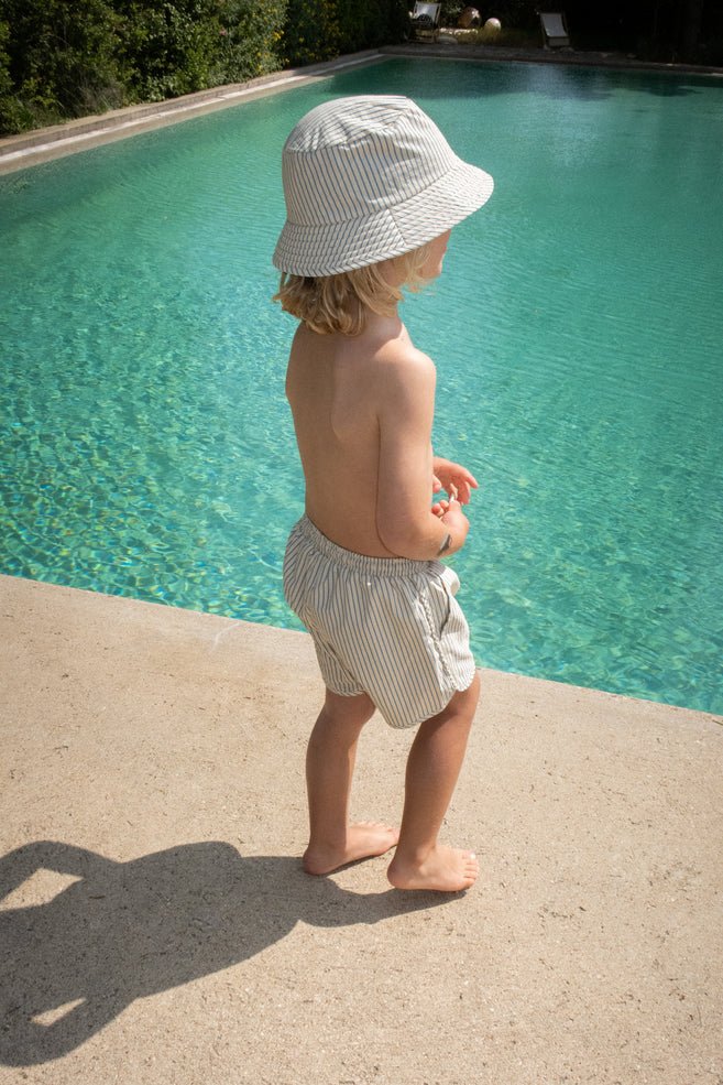 Asnou Swim Short | Blue Stripe