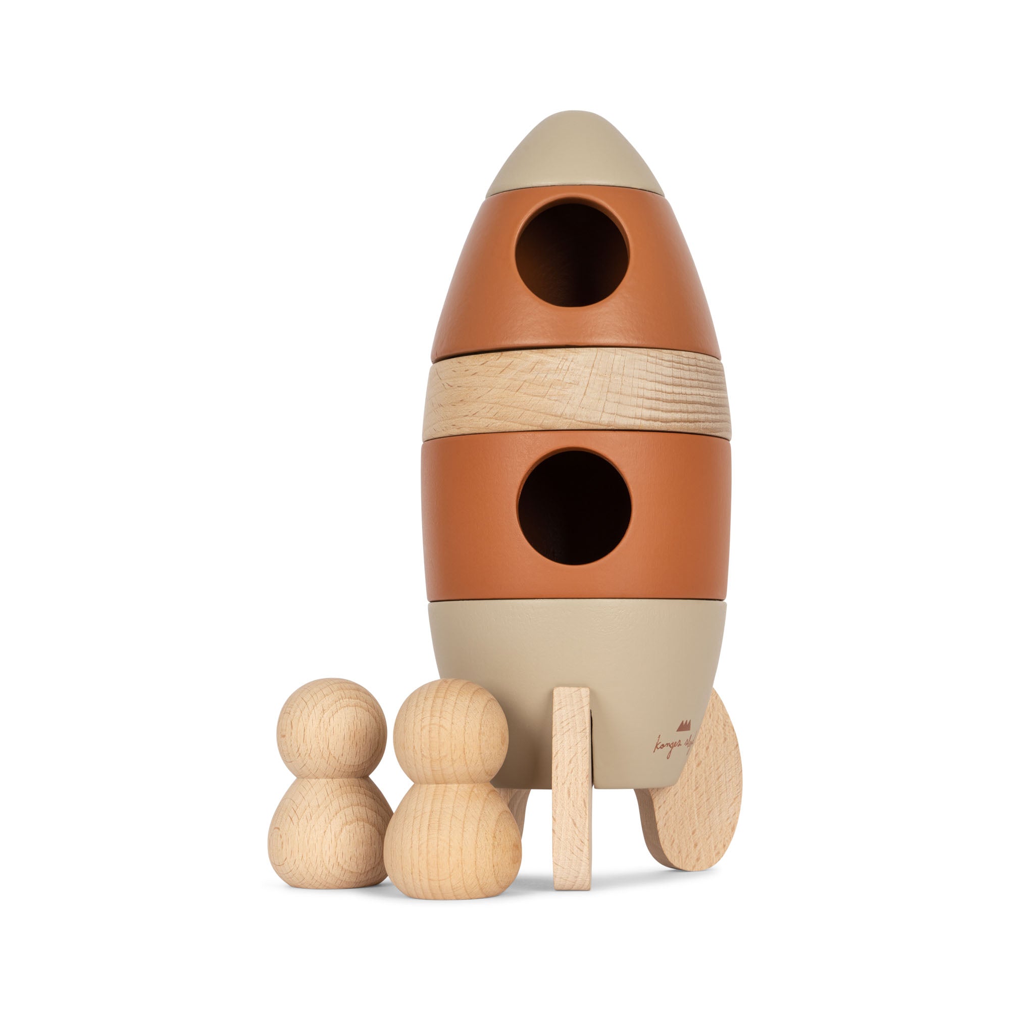 Stacking Wood Rocket – Junie Grey