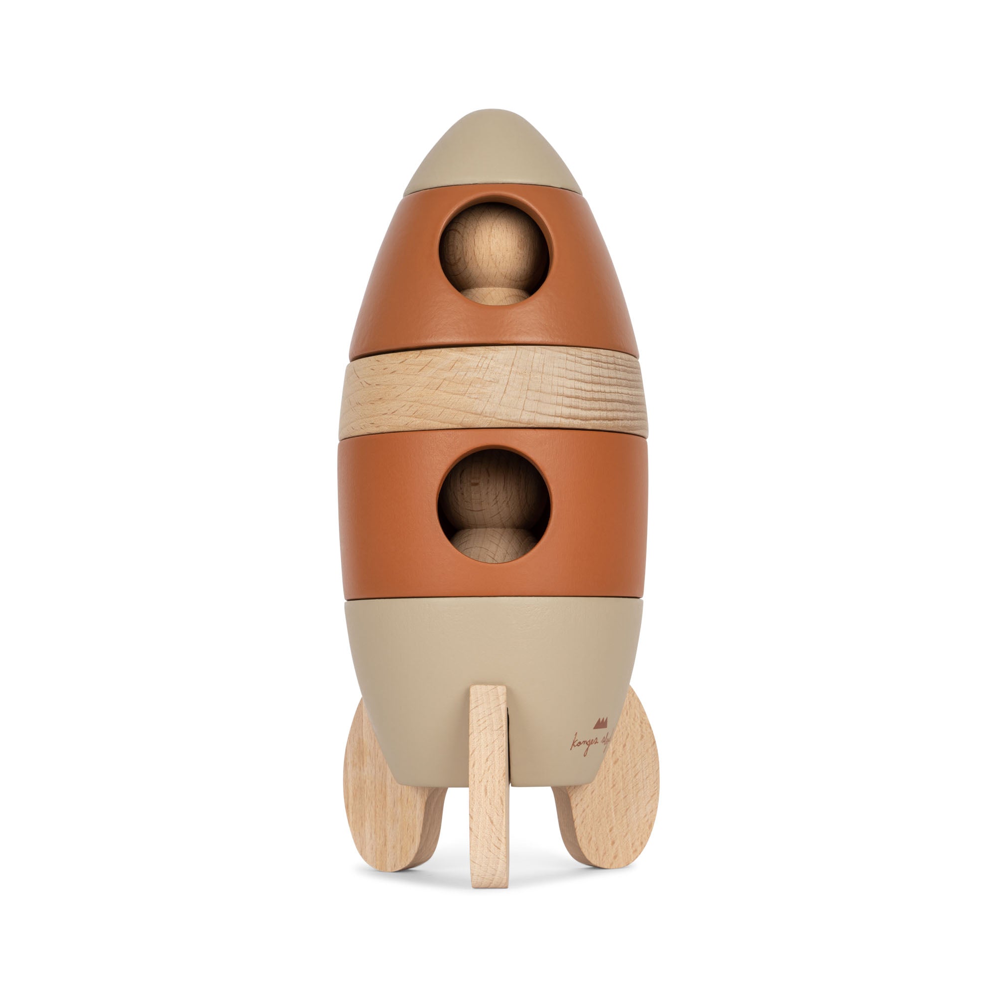 Stacking Wood Rocket – Junie Grey