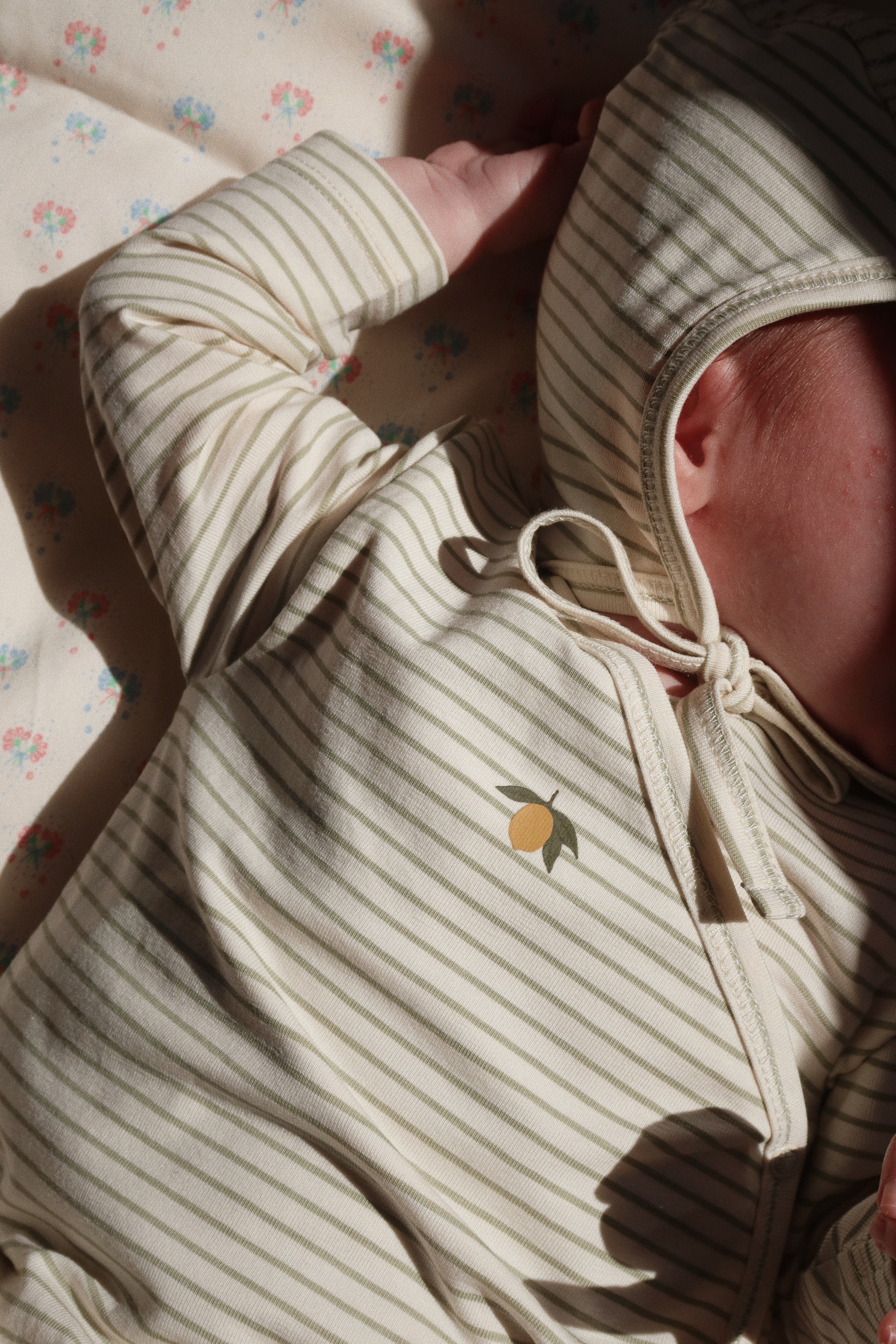 Organic Cotton Newborn Onesie | Tea Stripe