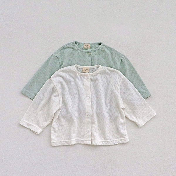 Eyelet Cardigan | Mint