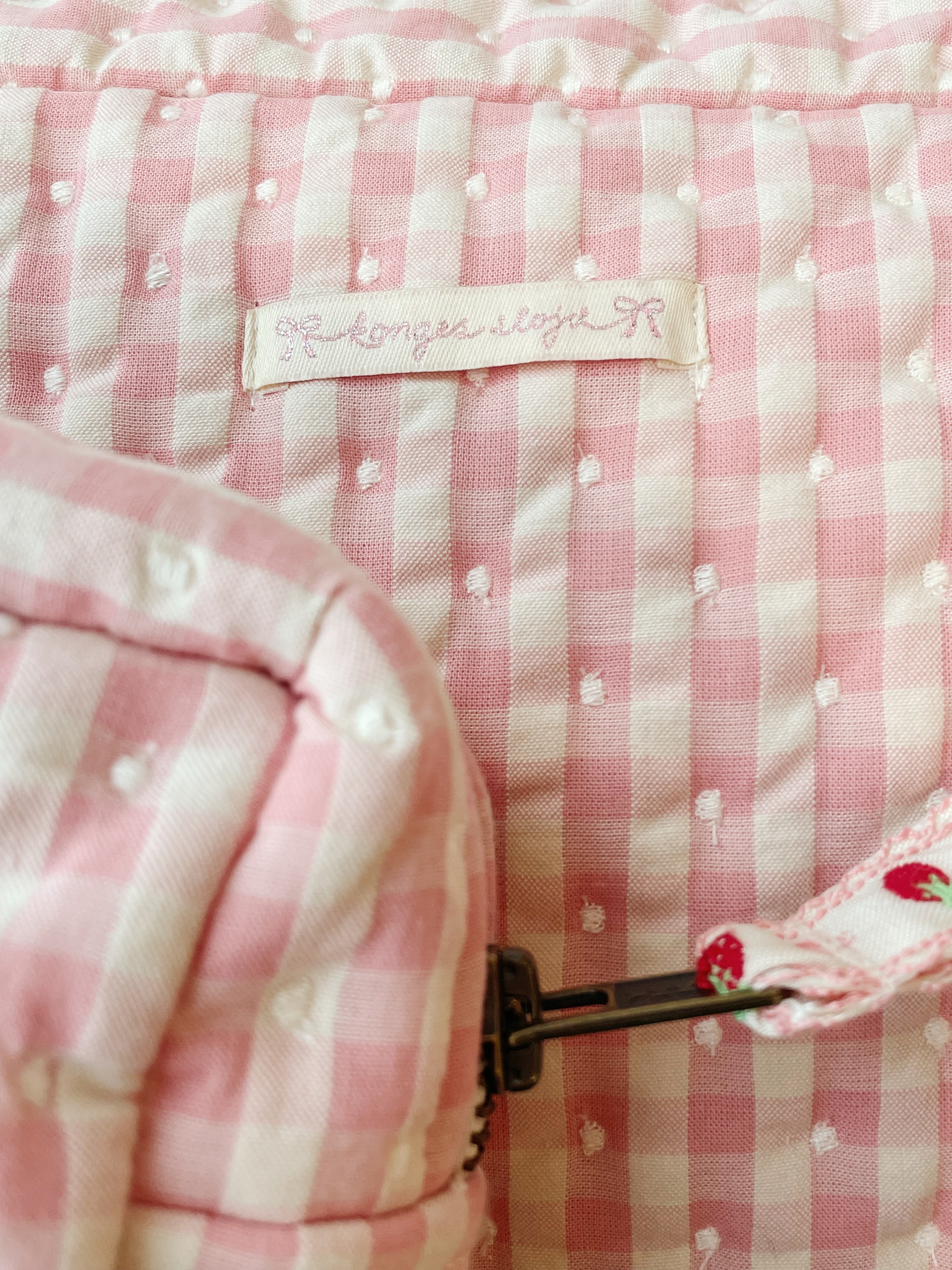Small Toiletry Bag | Pink Powder Check