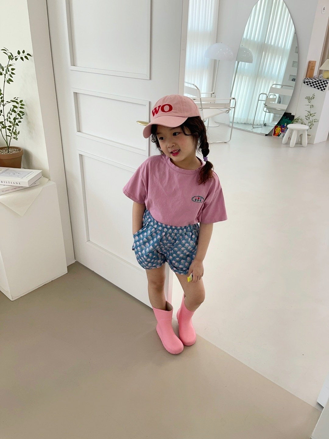 Tulip Crop Shorties Set | Pink