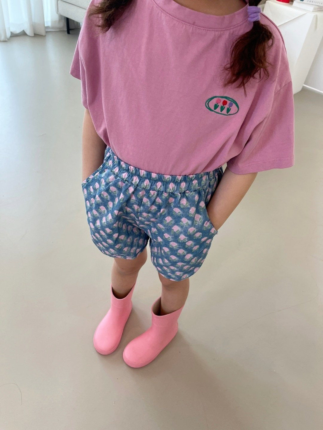 Tulip Crop Shorties Set | Pink