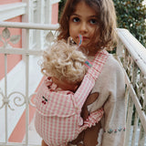 Doll Carrier | Powder Pink Check