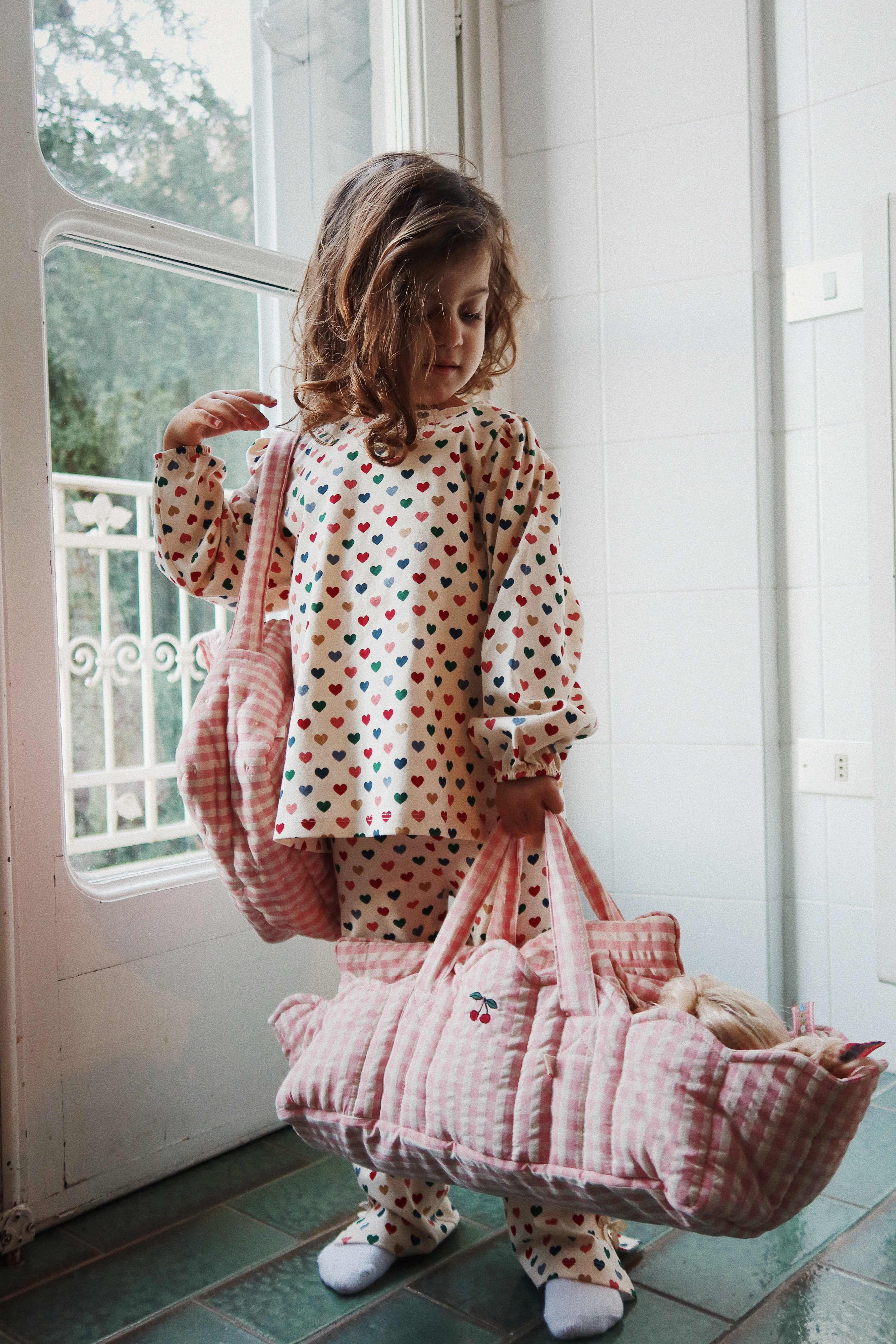 Doll Lift| | Powder Pink Check