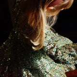 Lila Sequins Dress | Green