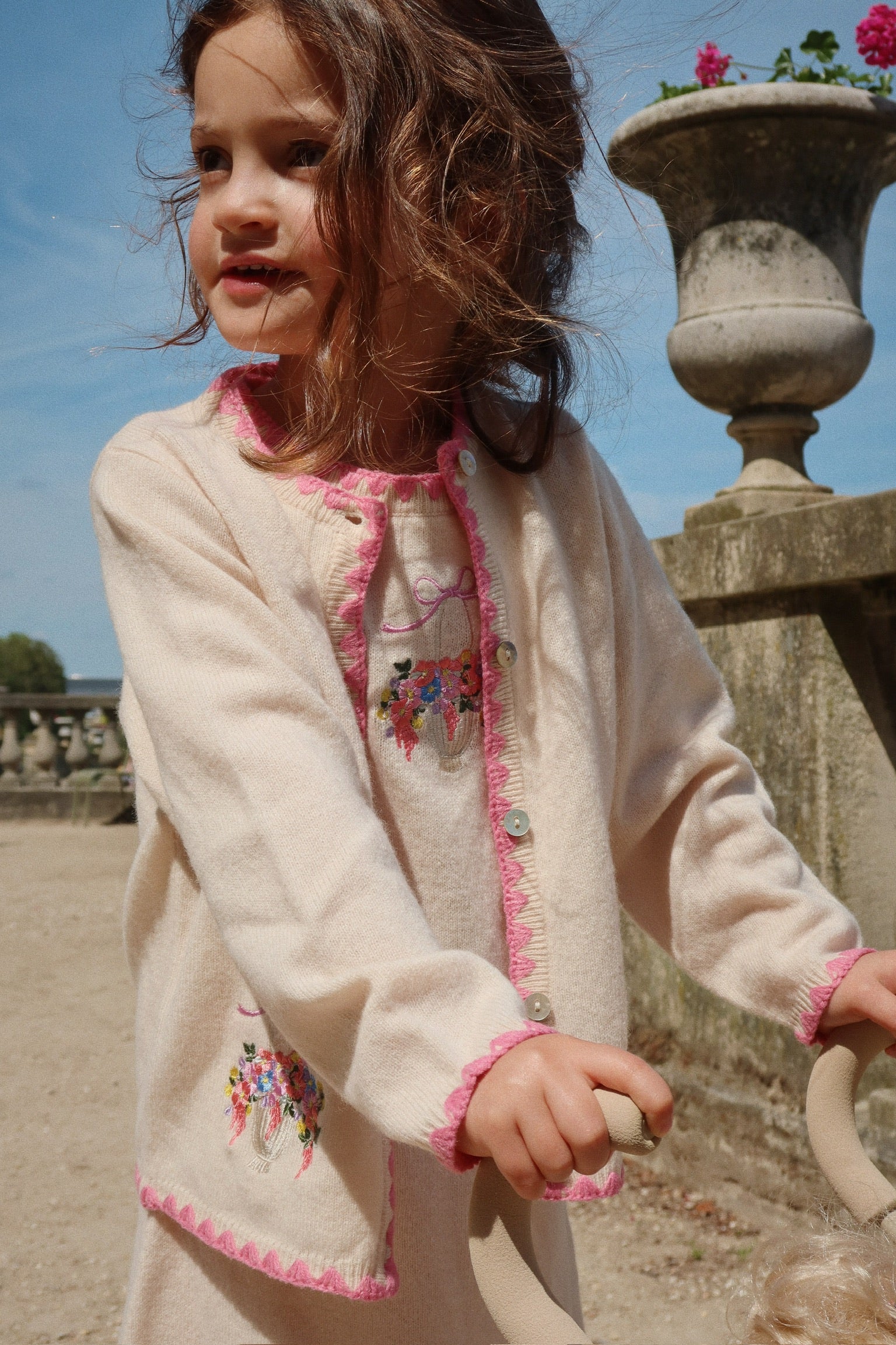 Collette Wool Knit Cardigan | Pink