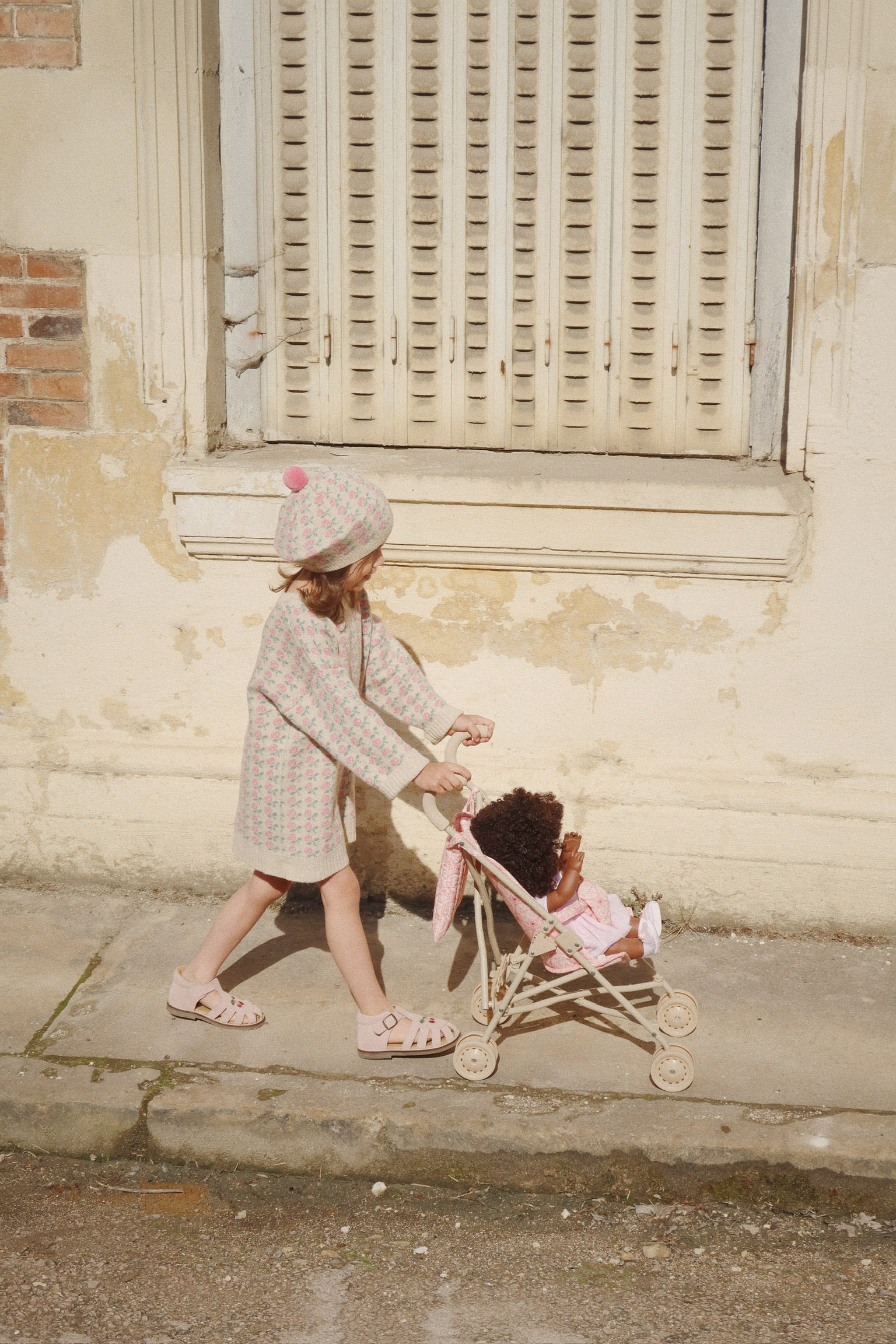 Doll Stroller - Lacy Pink