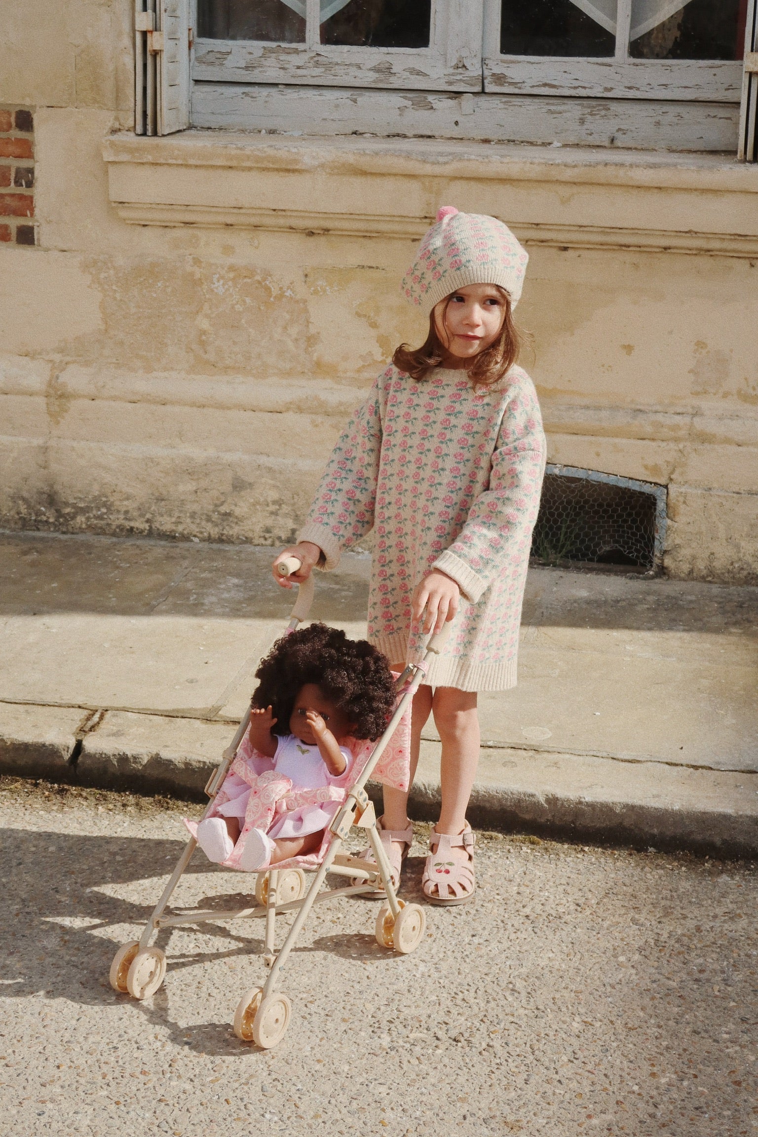 Doll Stroller - Lacy Pink