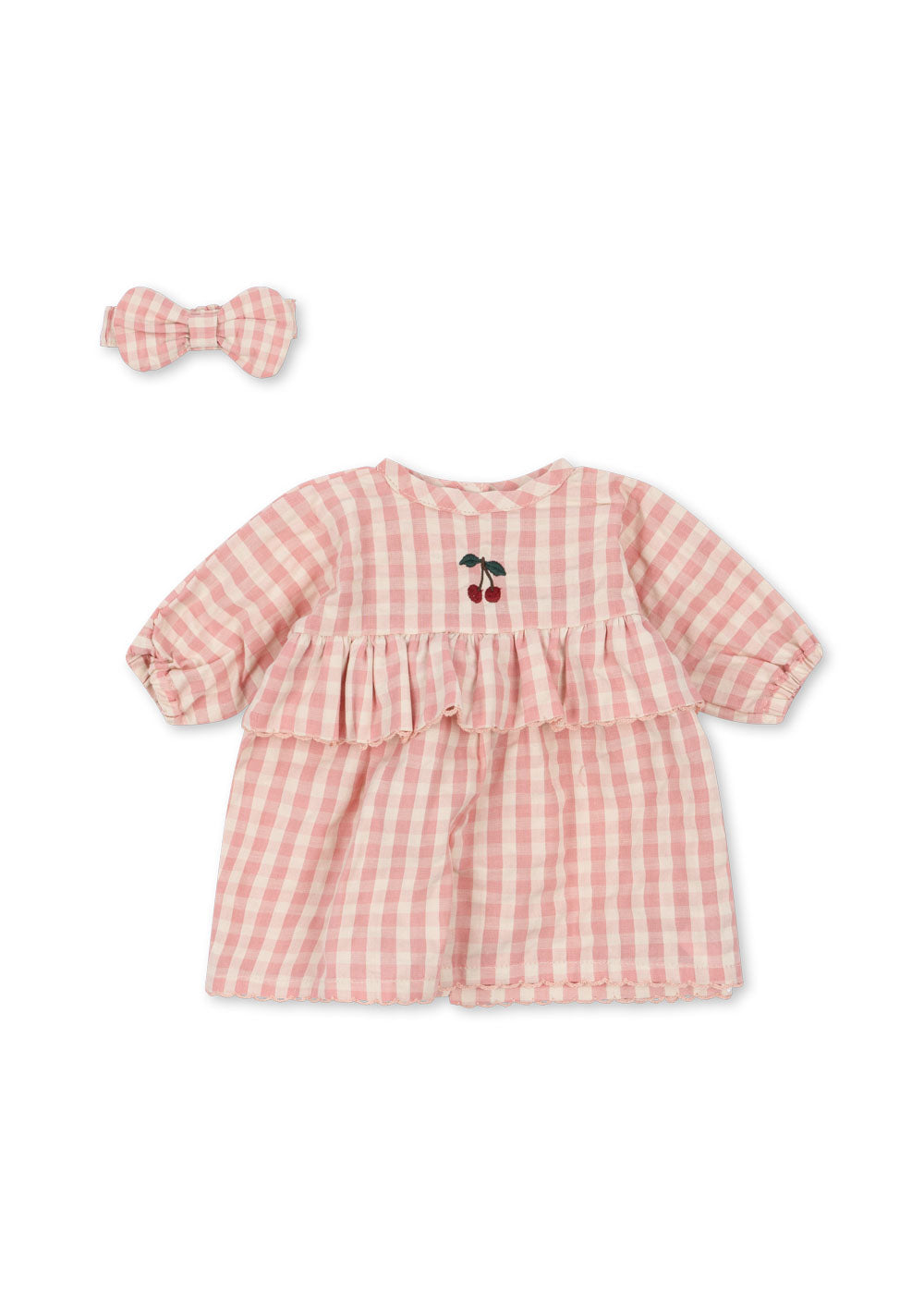 Doll Clothing Set | Powder Pink Check