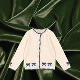 Collette Wool Knit Cardigan | Blue