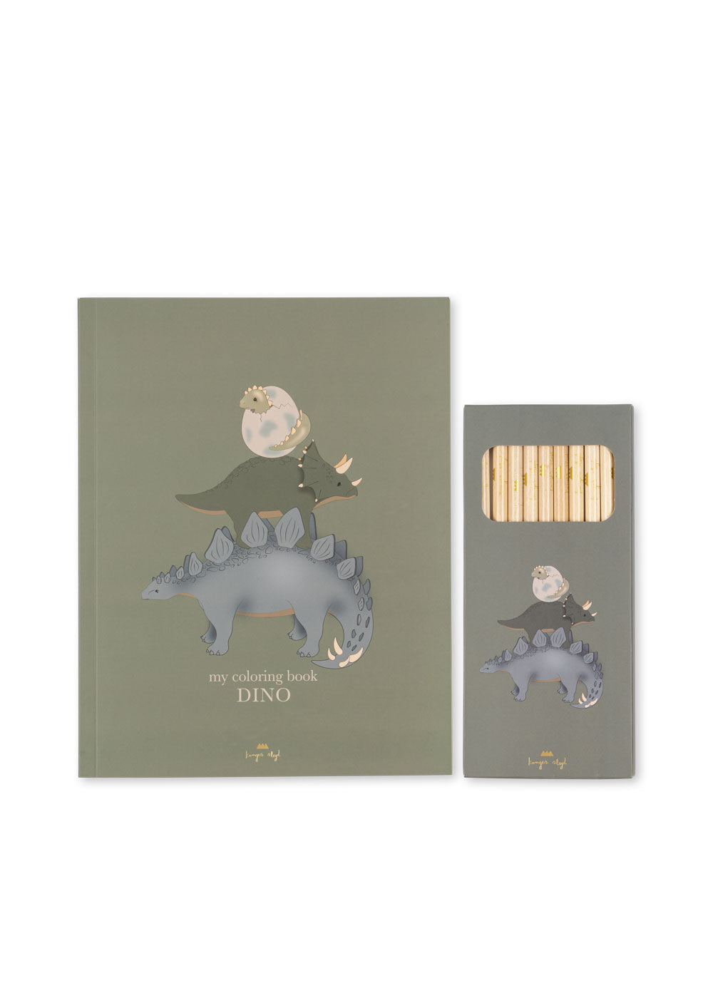 Coloring Book + Color Pencils Set | Dino