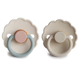 FRIGG Daisy Natural Rubber Pacificer | Cotton Candy/Sandstone