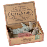 Mum and Dad Mice in Cigarbox