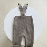 Knit Overalls - Brown