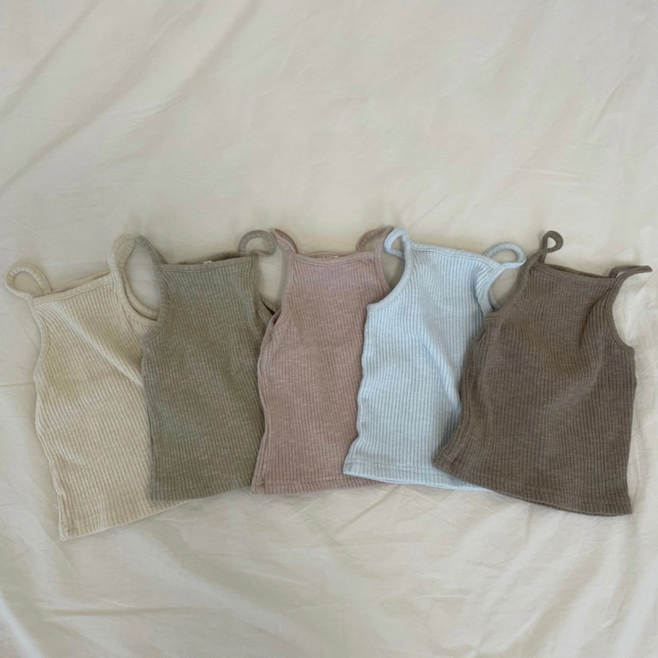 Ribbed Cami Top (Mama) - Light Khaki