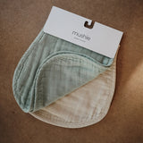 Organic Cotton Burp Cloth | Roman Green/Fog