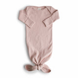Ribbed Knotted Gown | Blush
