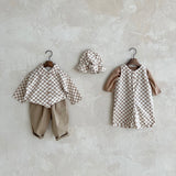 Checkered Shirt - Beige