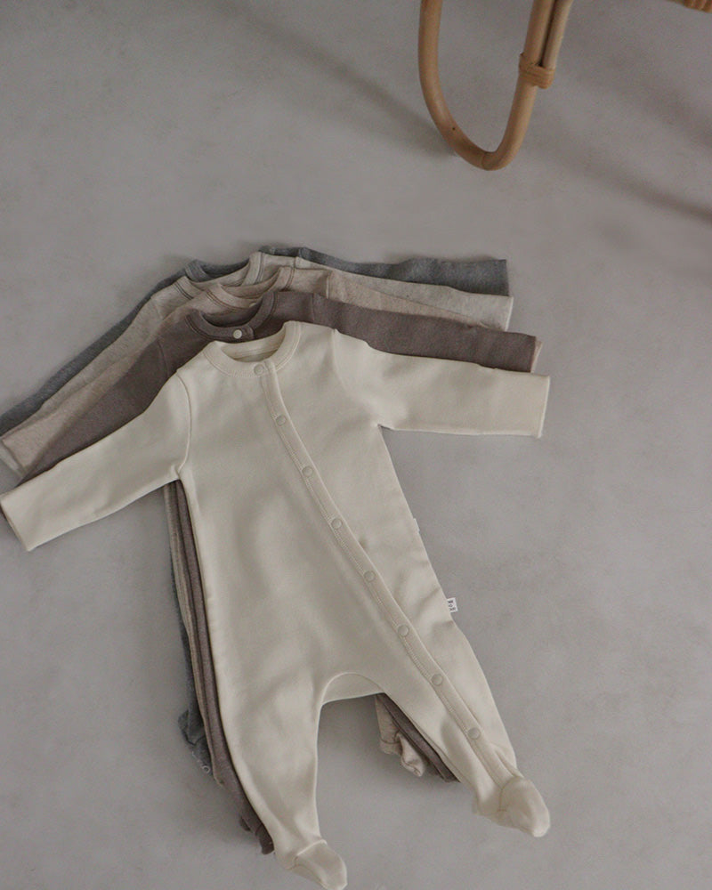 Baby Footed Onesie - Cream