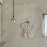 Mommy + Me Gauze Romper - Cream