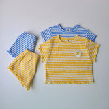 Striped Daisy Embroidery Set - Yellow