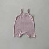 Basic Rib Playsuit - Pink