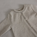 Baby Footed Onesie - Oatmeal